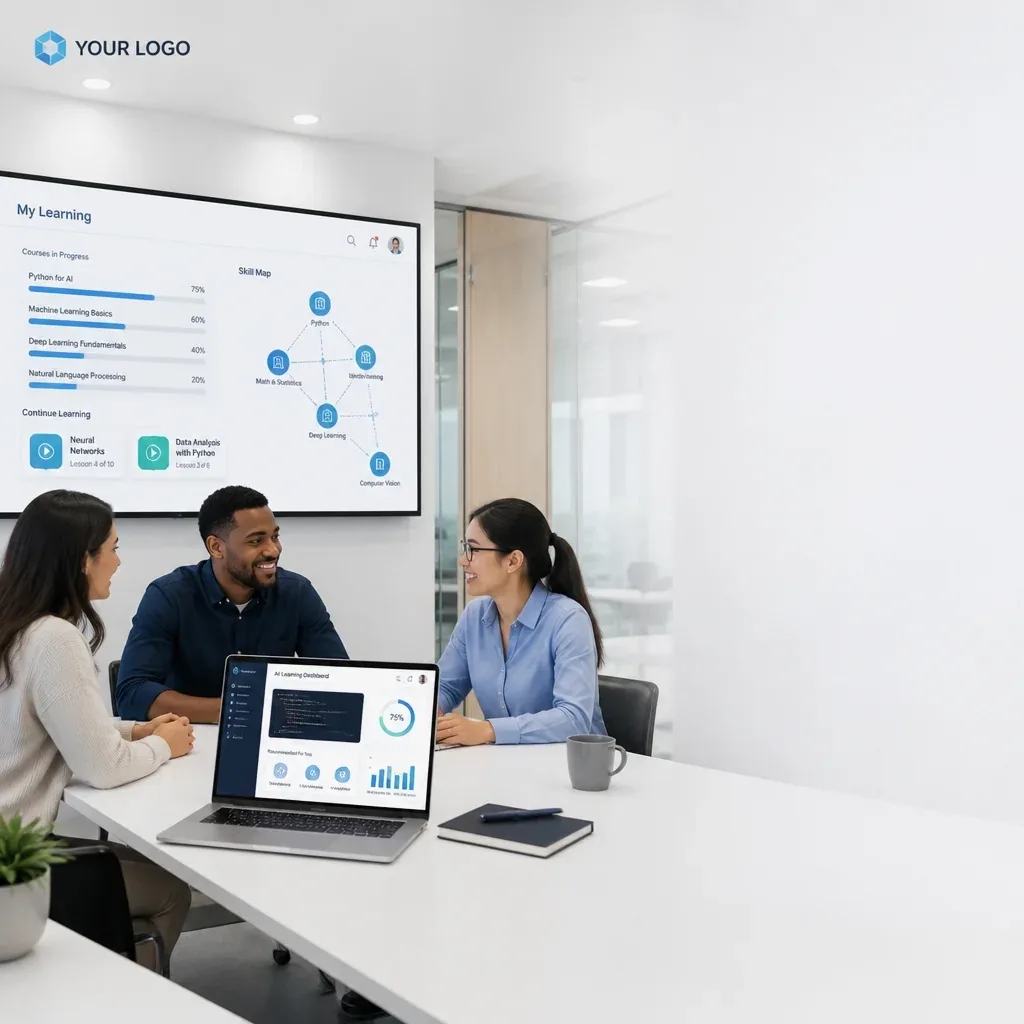 Workshop session with professionals working on an AI case study